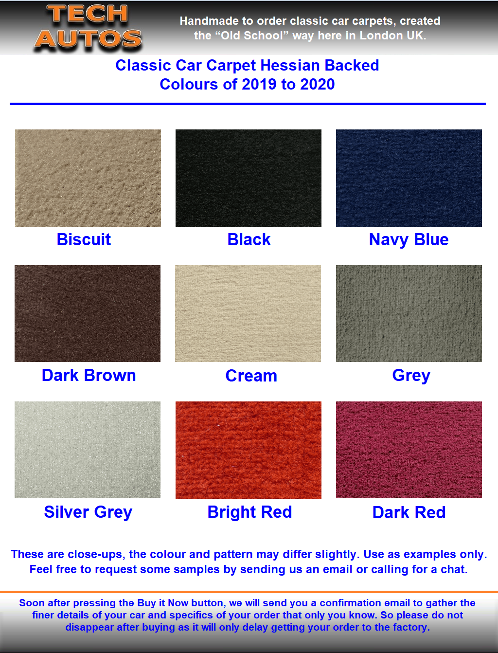 carpet colour chart